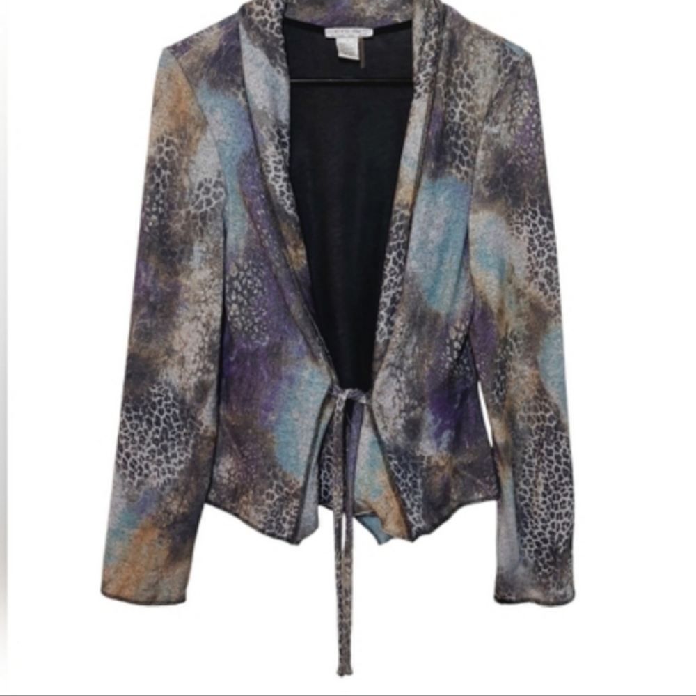 Alberto Makali Tie Front Cardigan Womans Size Medium Fairy Grunge Artsy Goblin